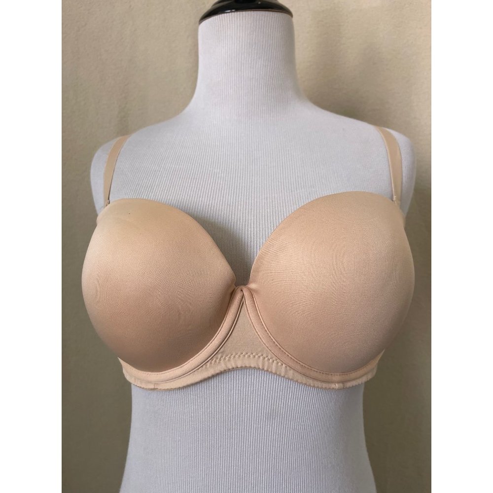 Cream Medium Coverage 5-Way Strap Push-Up Padded Bra - 36D